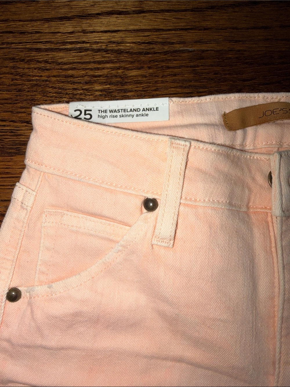 NWT Joe's Jeans The Wasteland Ankle High-Rise Skinny Jeans - Peach - Picture 4 of 6